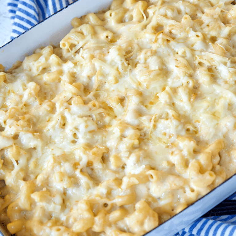 Creamy Homemade Smoked Mac and Cheese square image.