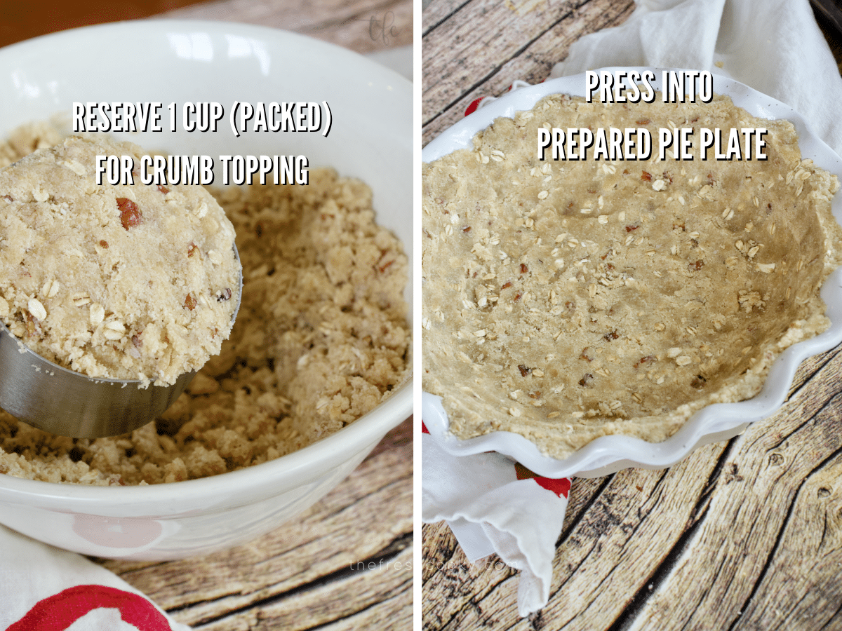 How to make a gluten-free crust that doubles as a crumble topping.