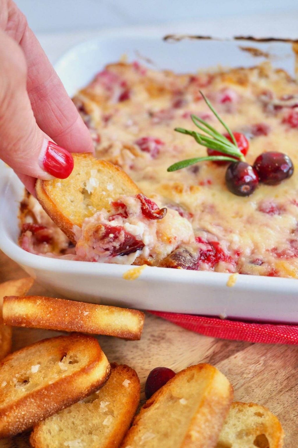 Best Baked Cranberry Cream Cheese Dip Recipe • The Fresh Cooky