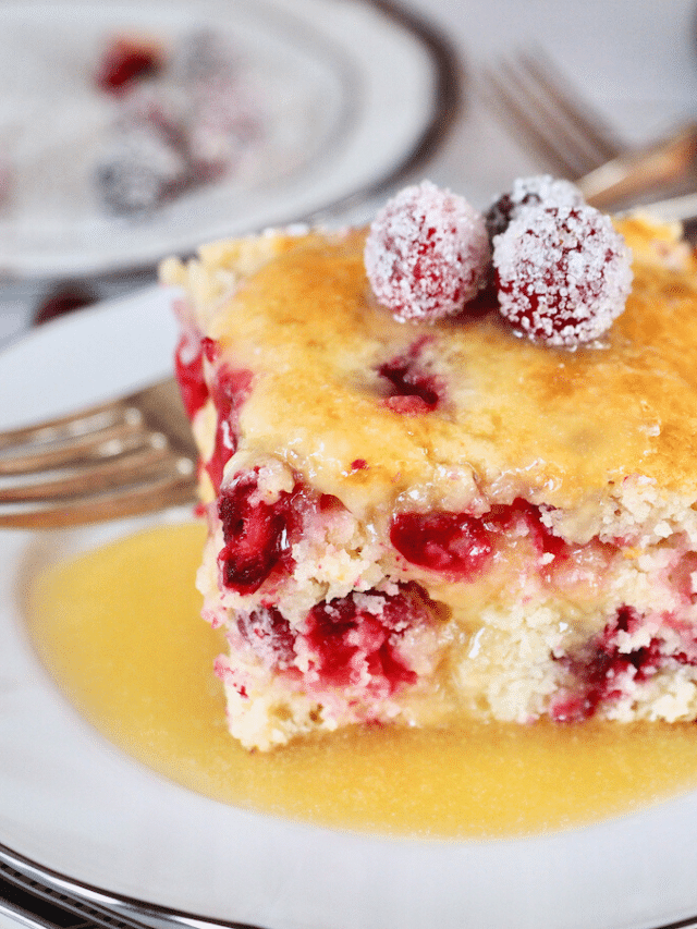Cranberry Christmas Cake with Butter Sauce Story