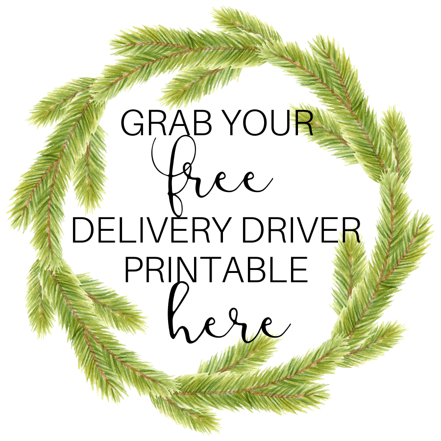 Button image for people to click on to receive the free printable Delivery Drivers Thank you sign.