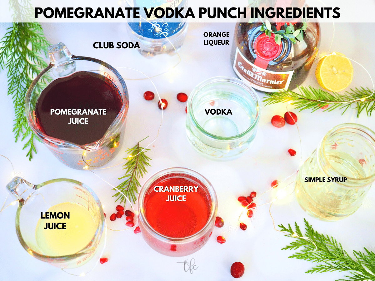 Pomegranate Orange Holiday Punch - Cooking with Curls