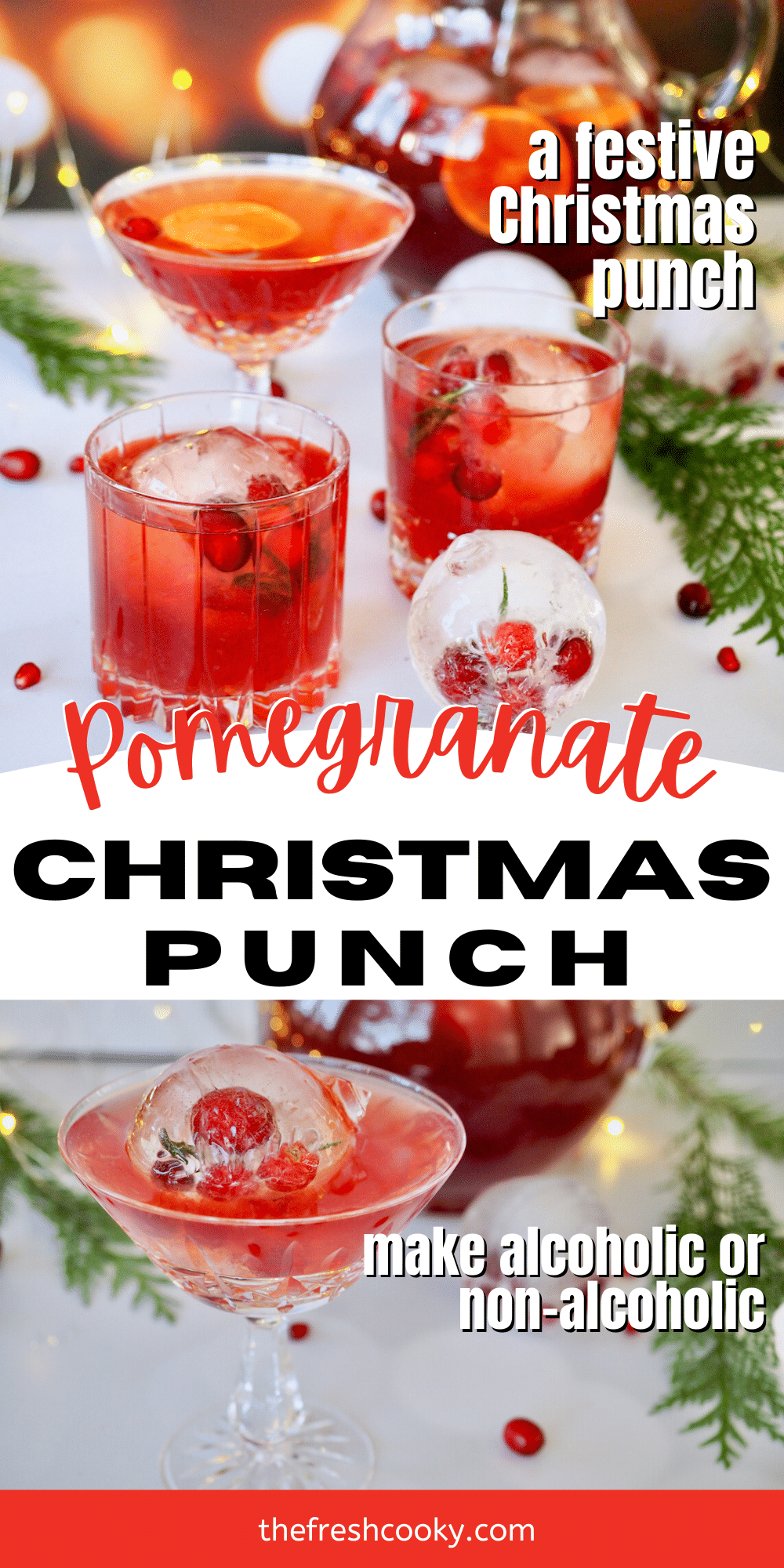 Pomegranate Cocktail Recipe - Best Thanksgiving Punch • The Fresh Cooky