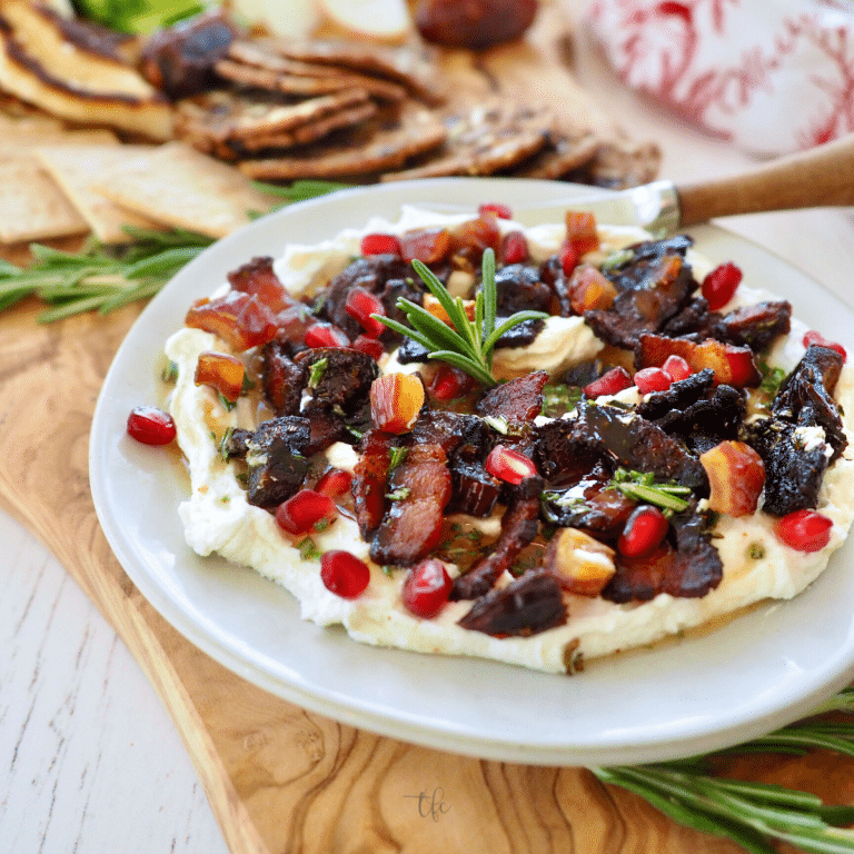 Whipped Goat Cheese with Bacon & Dates