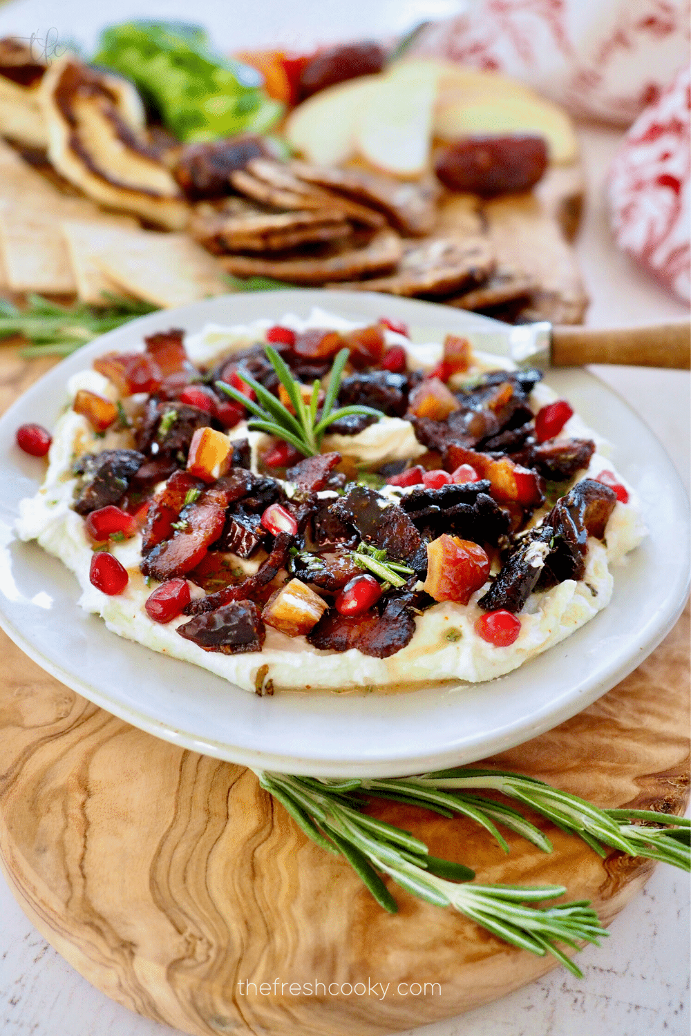 Whipped Goat Cheese with Bacon & Dates • The Fresh Cooky