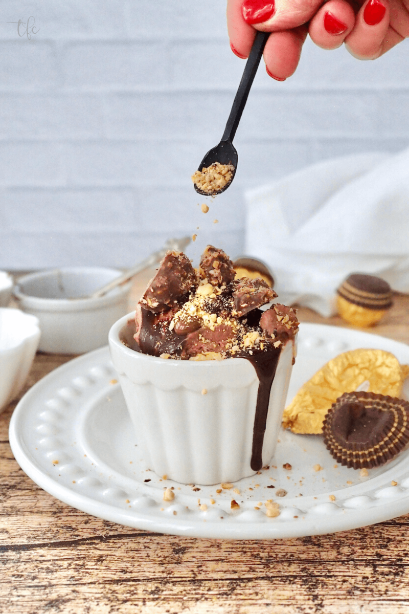 Add nuts to top of Ferrero Rocher Ice Cream Sundae. 