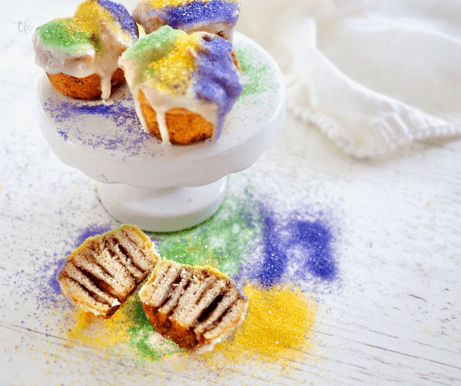 Easy Mini King Cake Recipe with Crescent Rolls