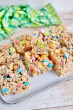 Easy Lucky Charms Rice Krispie Treats • The Fresh Cooky