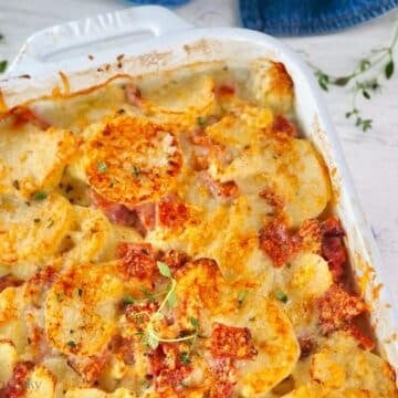 Easy Scalloped Potatoes and Ham