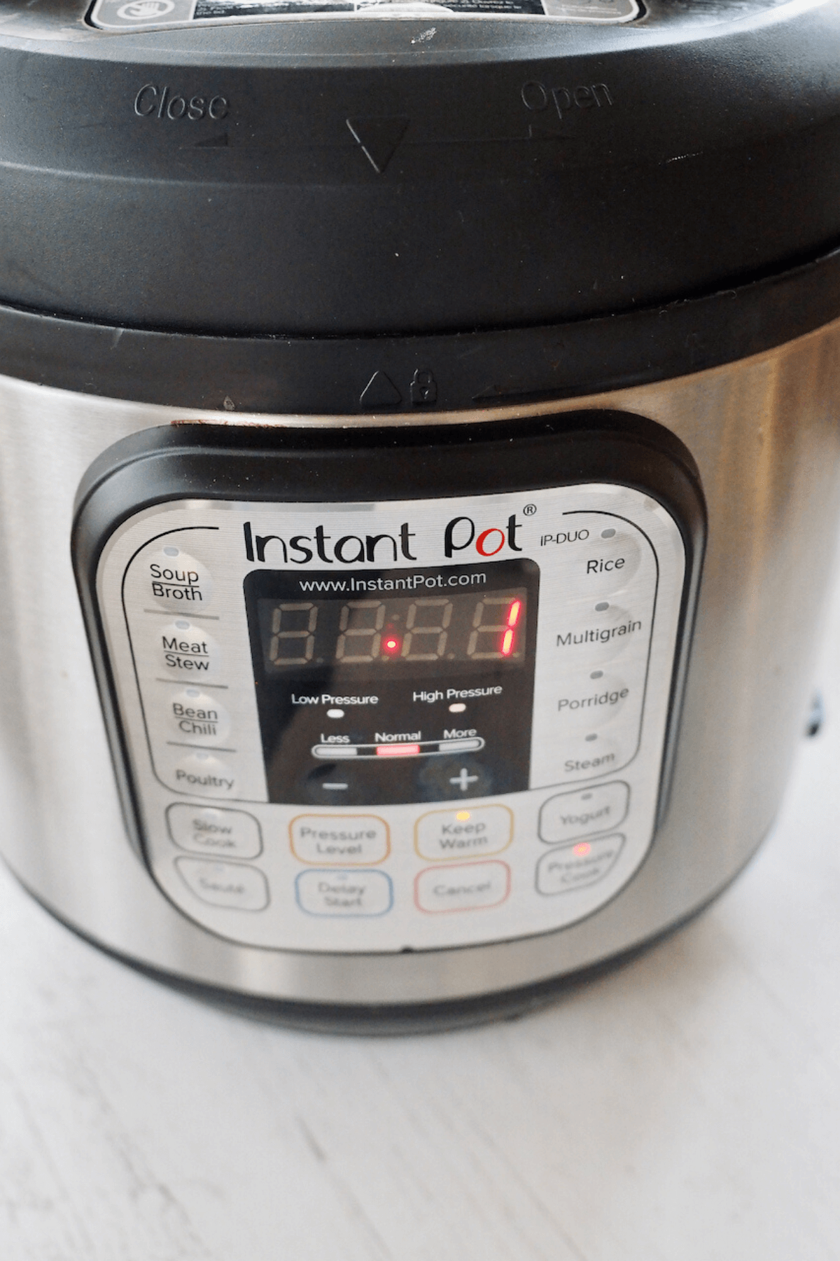 Instant Pot set to 1 minute.