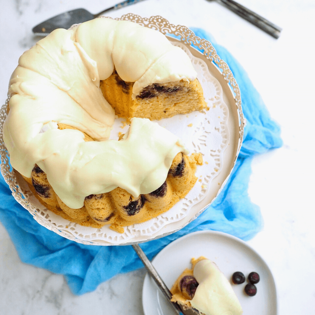 Blueberry Pancake Bundt Cake Recipe • The Fresh Cooky