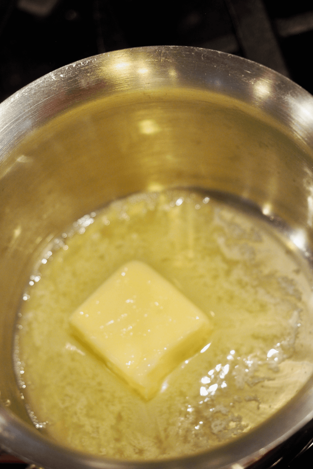Melting butter in small saucepan. 