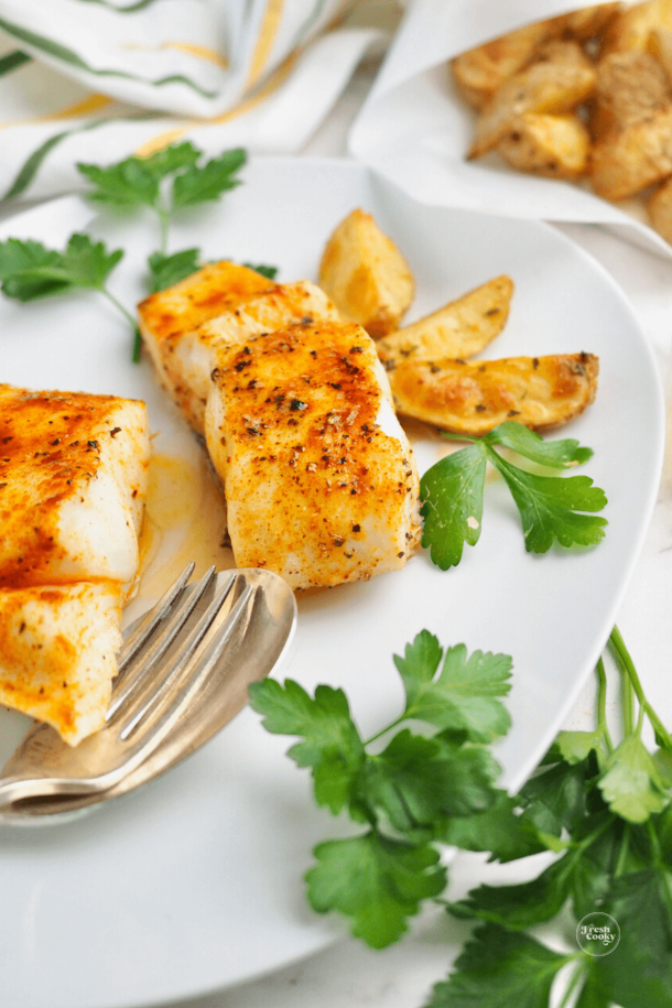 Easy Air Fryer Halibut Recipe • The Fresh Cooky