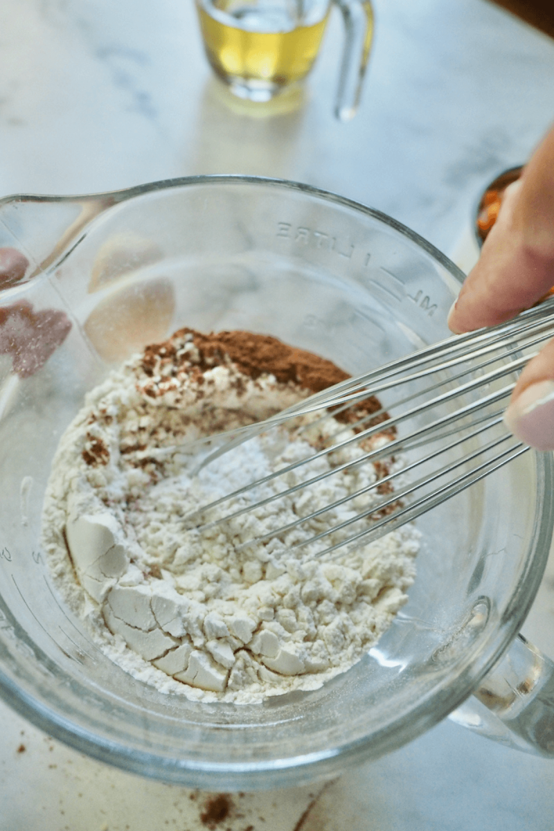 Whisk to combine all dry ingredients together.
