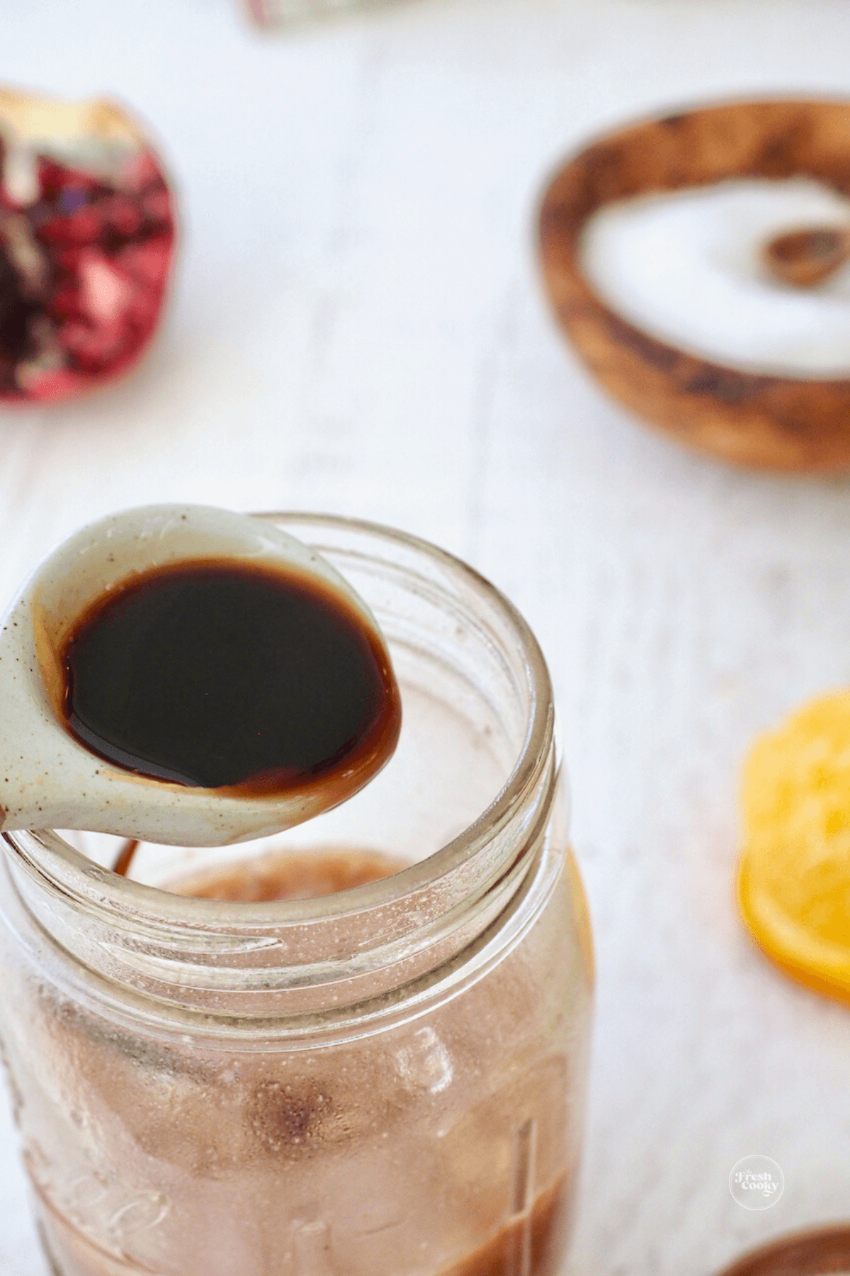 Adding regular balsamic vinegar.