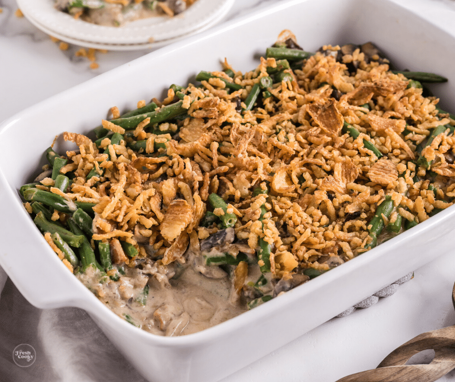 Ultimate Green Bean Casserole Recipe (No Mushroom Soup) • The Fresh Cooky