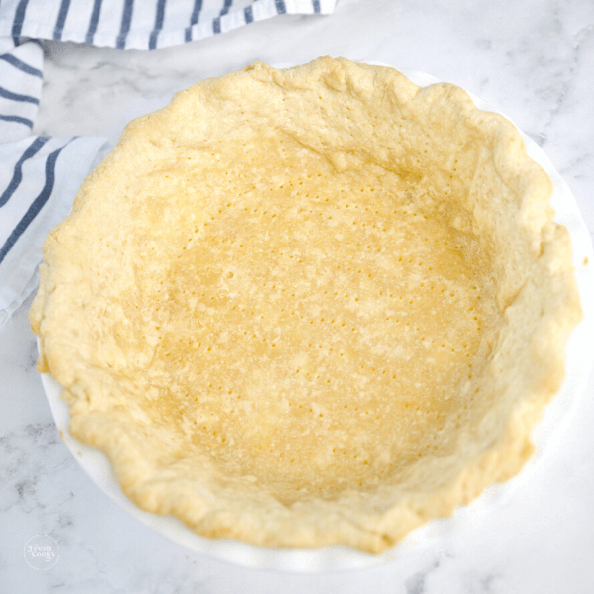 Baked all butter no fail pie crust.