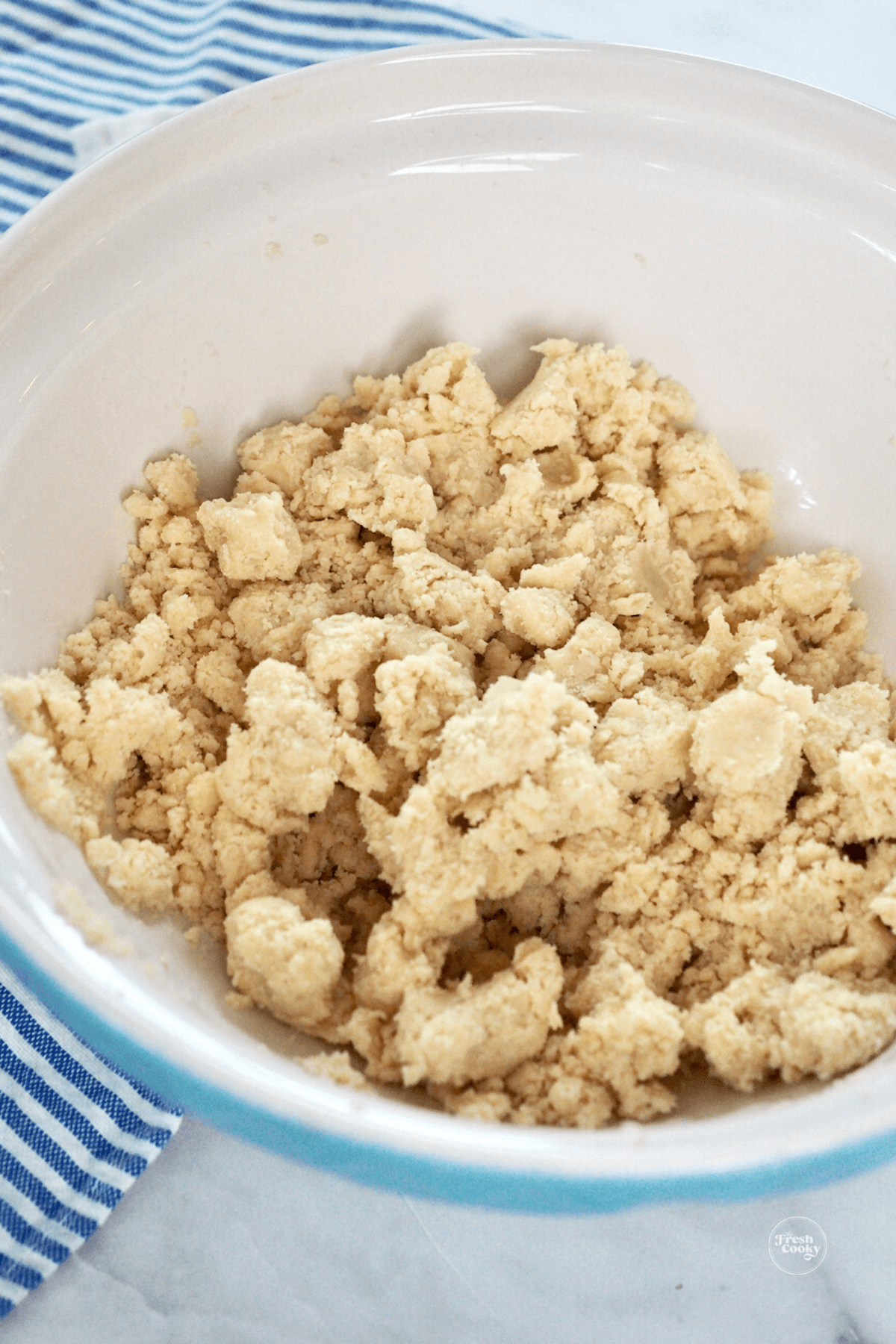 Add just enough water so that dough sticks together.
