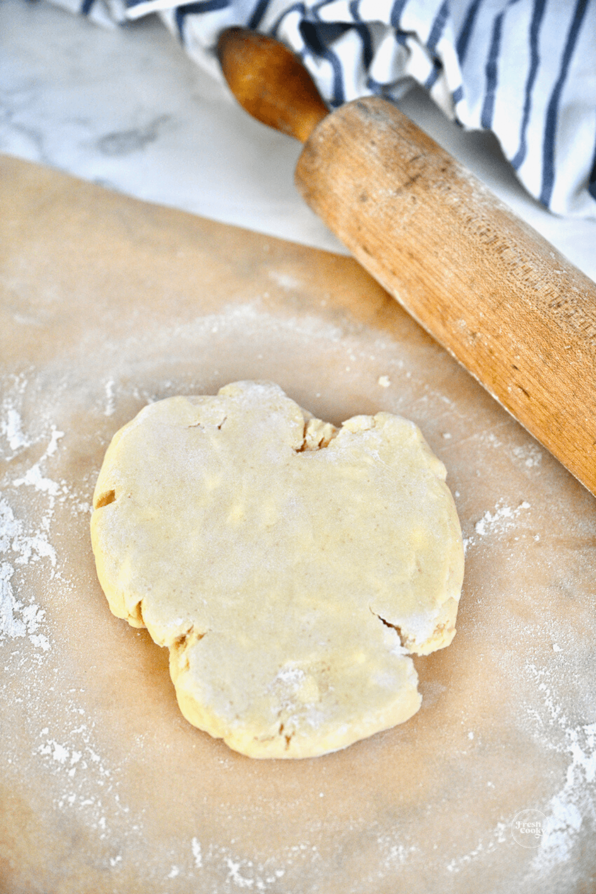 After chilling remove dough and roll.