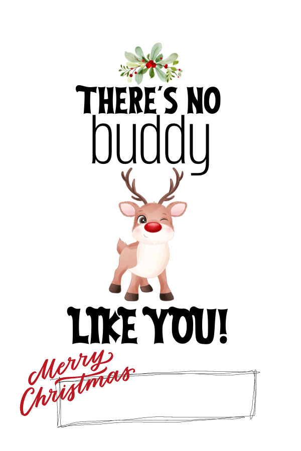 Christmas Muddy Buddy Printable label, with Rudolph, to print. 