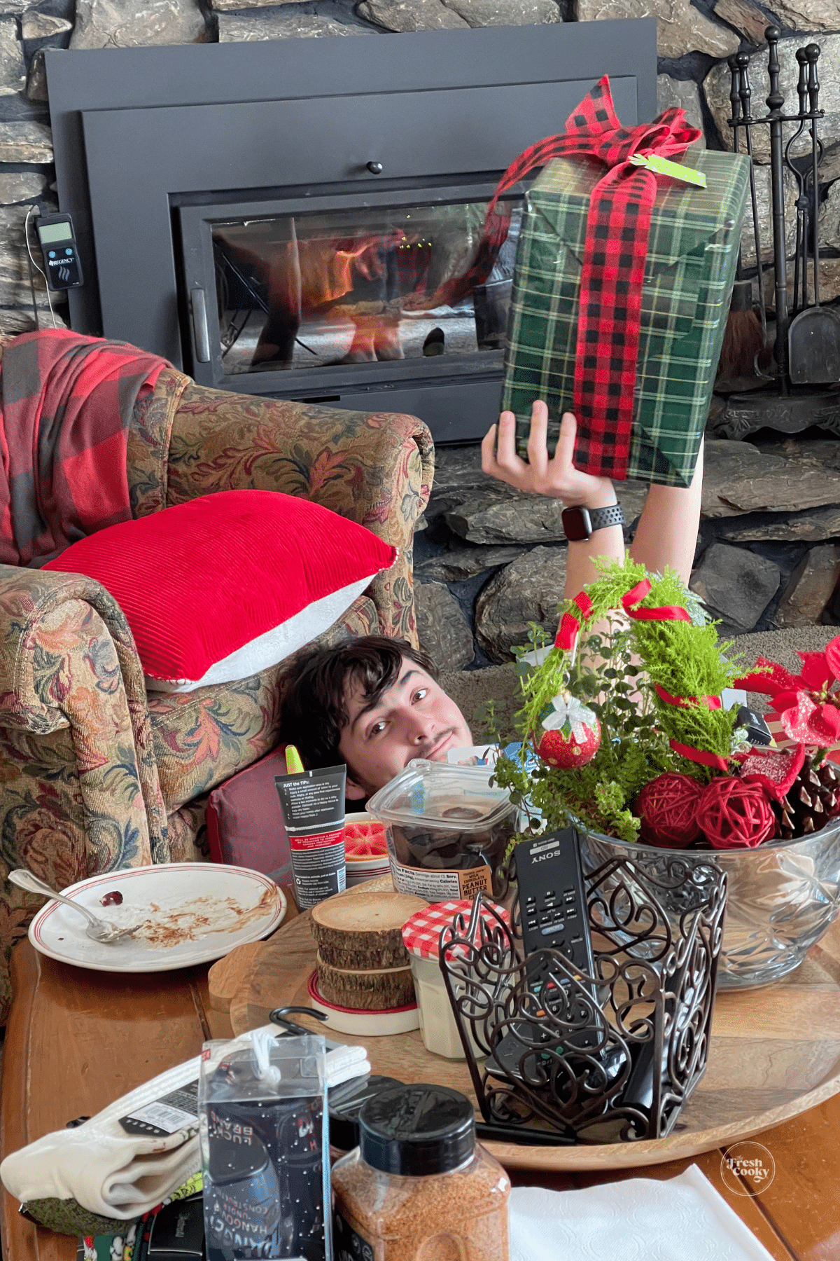 There's a kid down there somewhere.