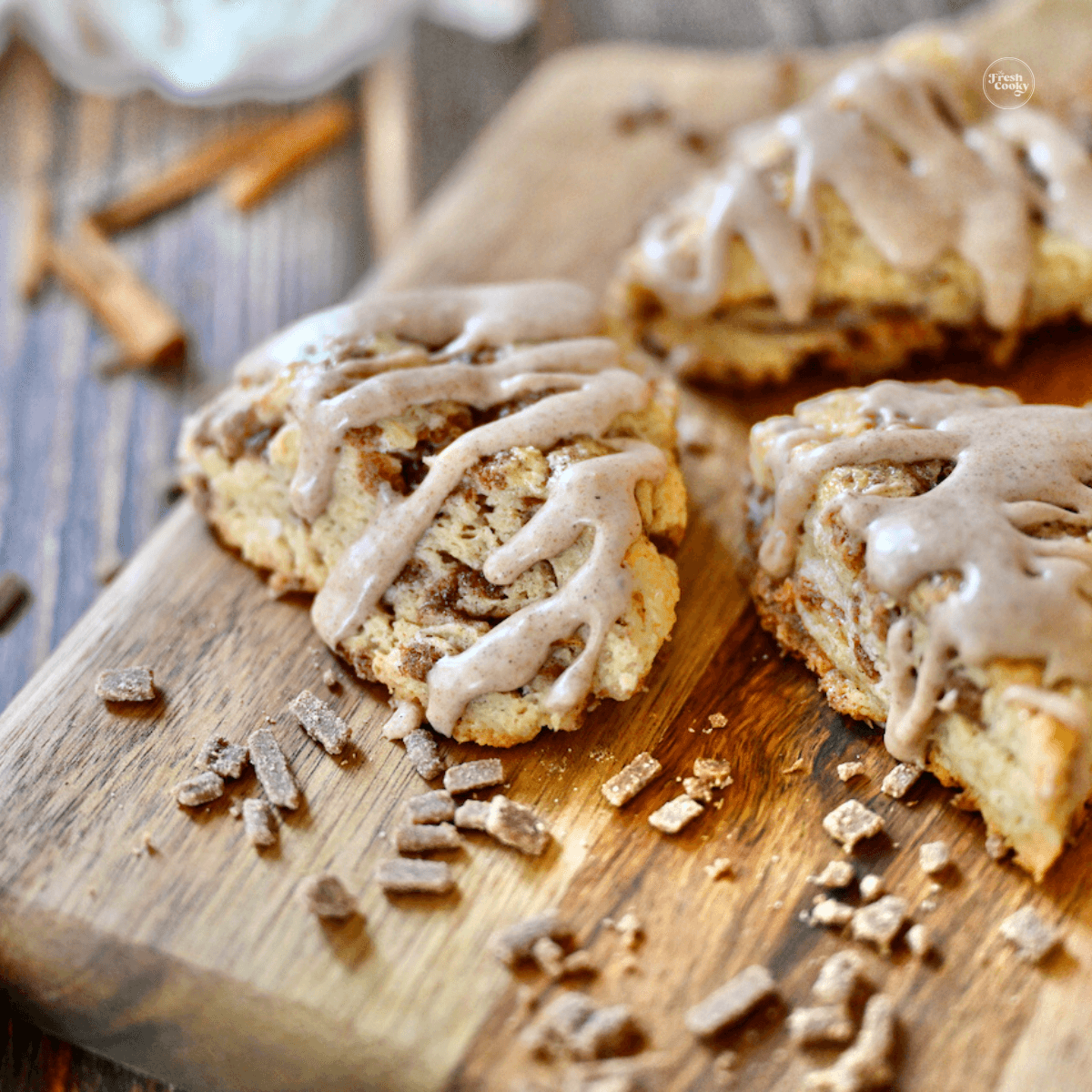 Easy Cinnamon Chip Scones Recipe (Copycat Panera) • The Fresh Cooky