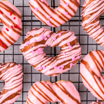 Heart shaped donuts made from canned biscuits in the air fryer or oven.