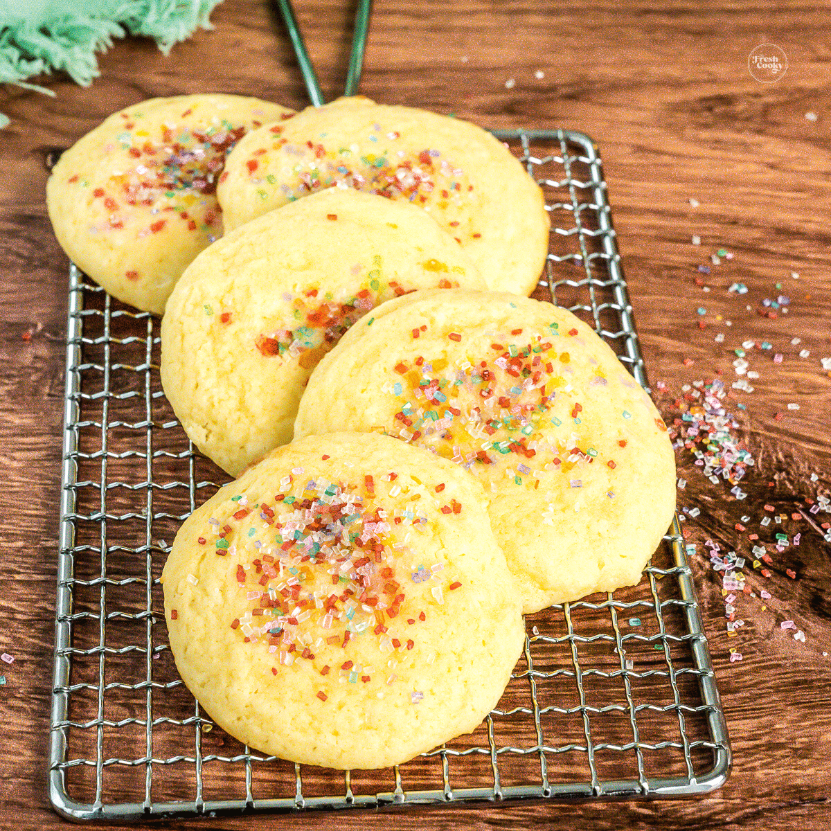 Cookies made with leftover sugar cookie mix from sugar cookie fudge.