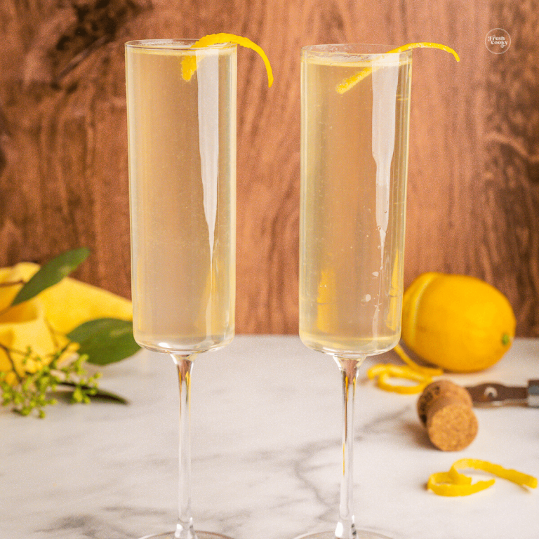 Easy Elderflower French 75 Cocktail with St Germain