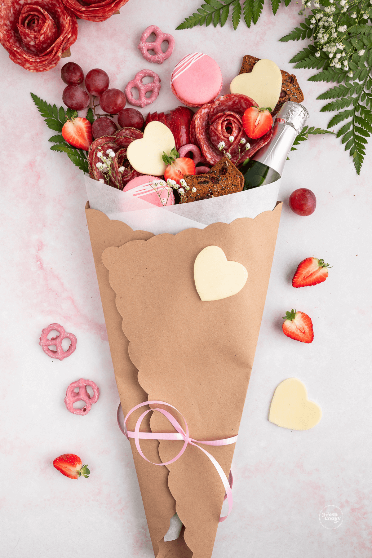 Charcuterie Bouquet or cone, how to make DIY.