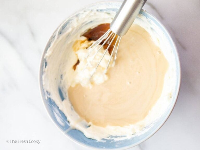 Whisk icing packet with other ingredients and add vanilla extract.