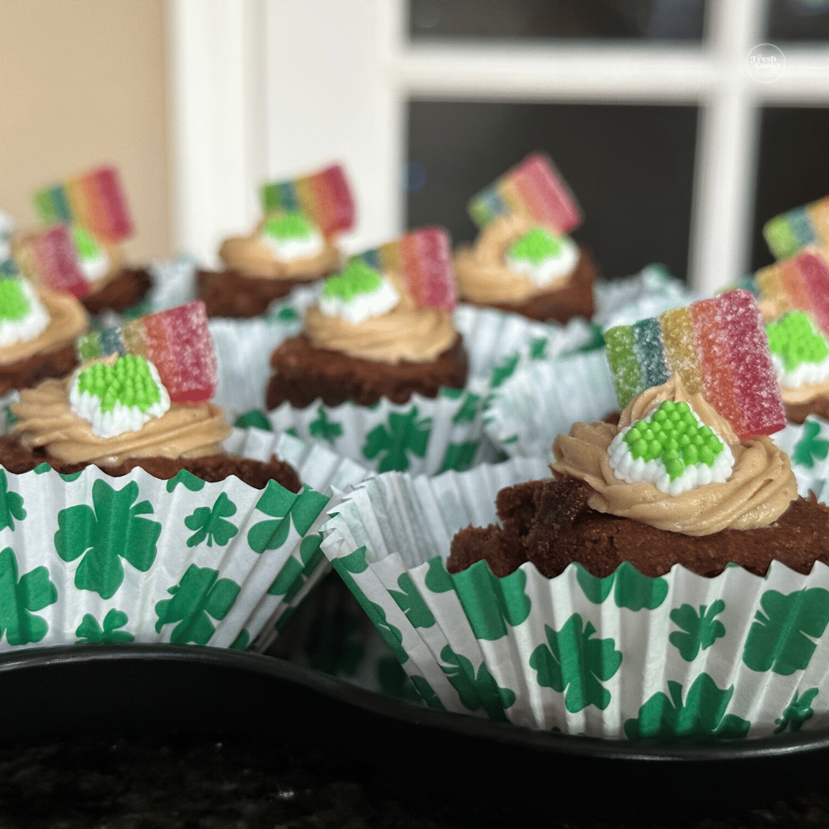 Reader made Irish brownies decorated for St. Patrick's day.