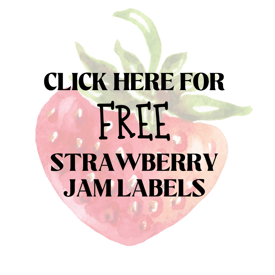 Strawberry Jam label button.