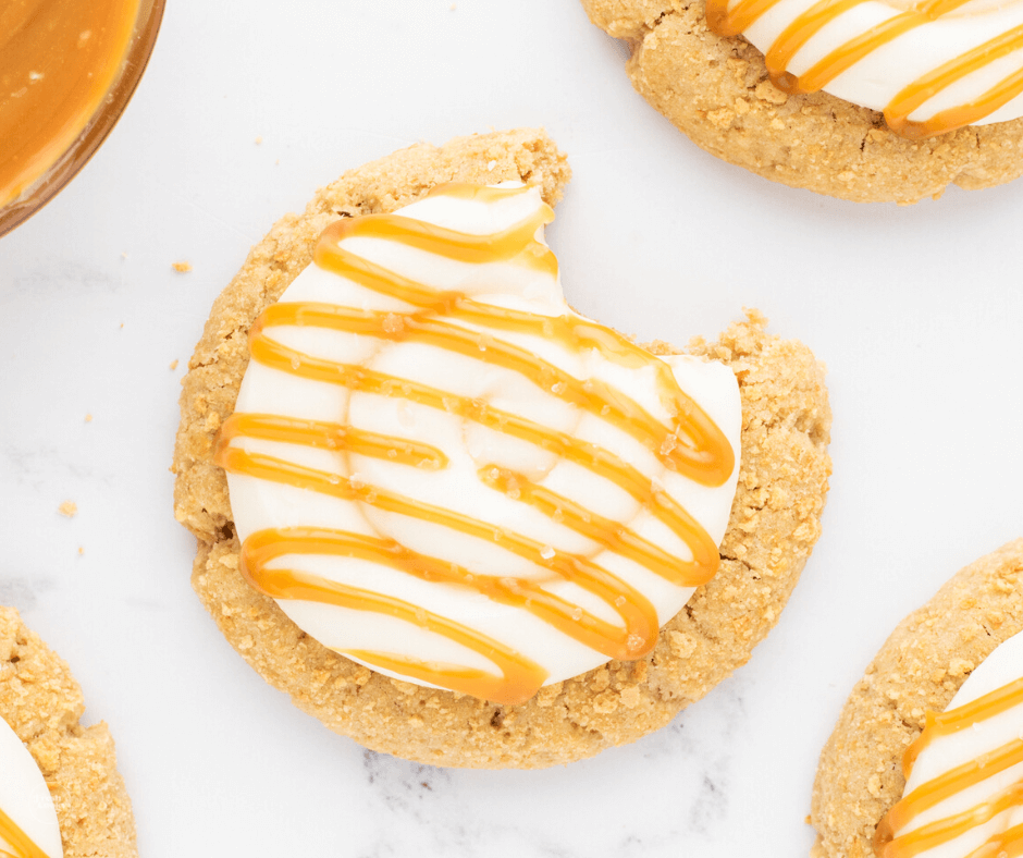 Copycat Crumbl Salted Caramel Cheesecake Cookie
