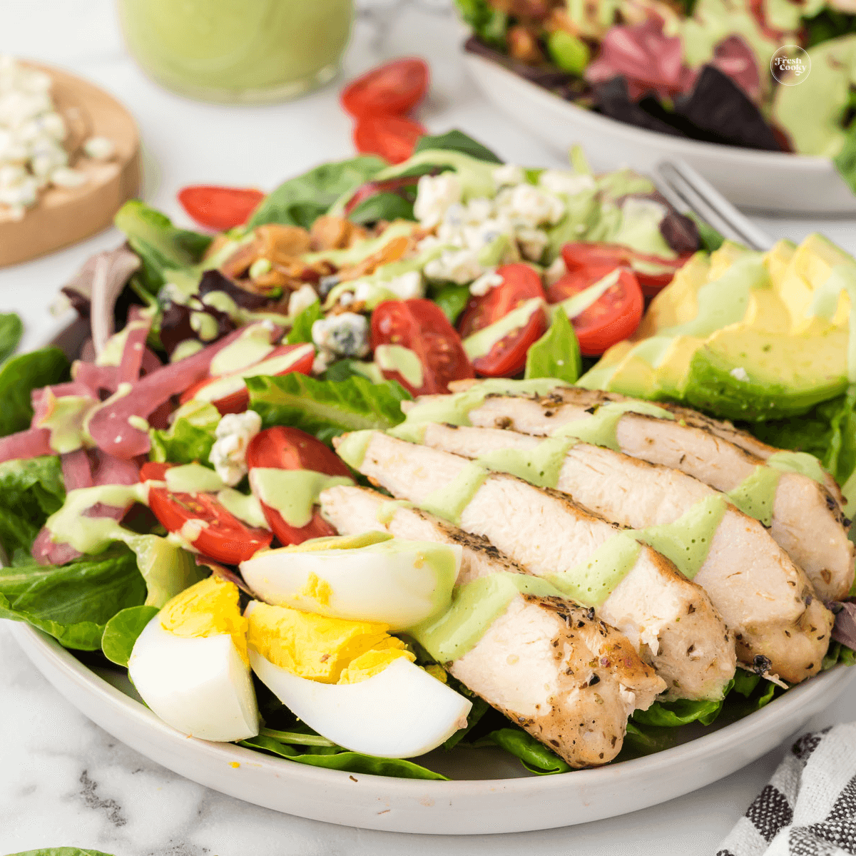 Panera Cobb Salad with Green Goddess Dressing.