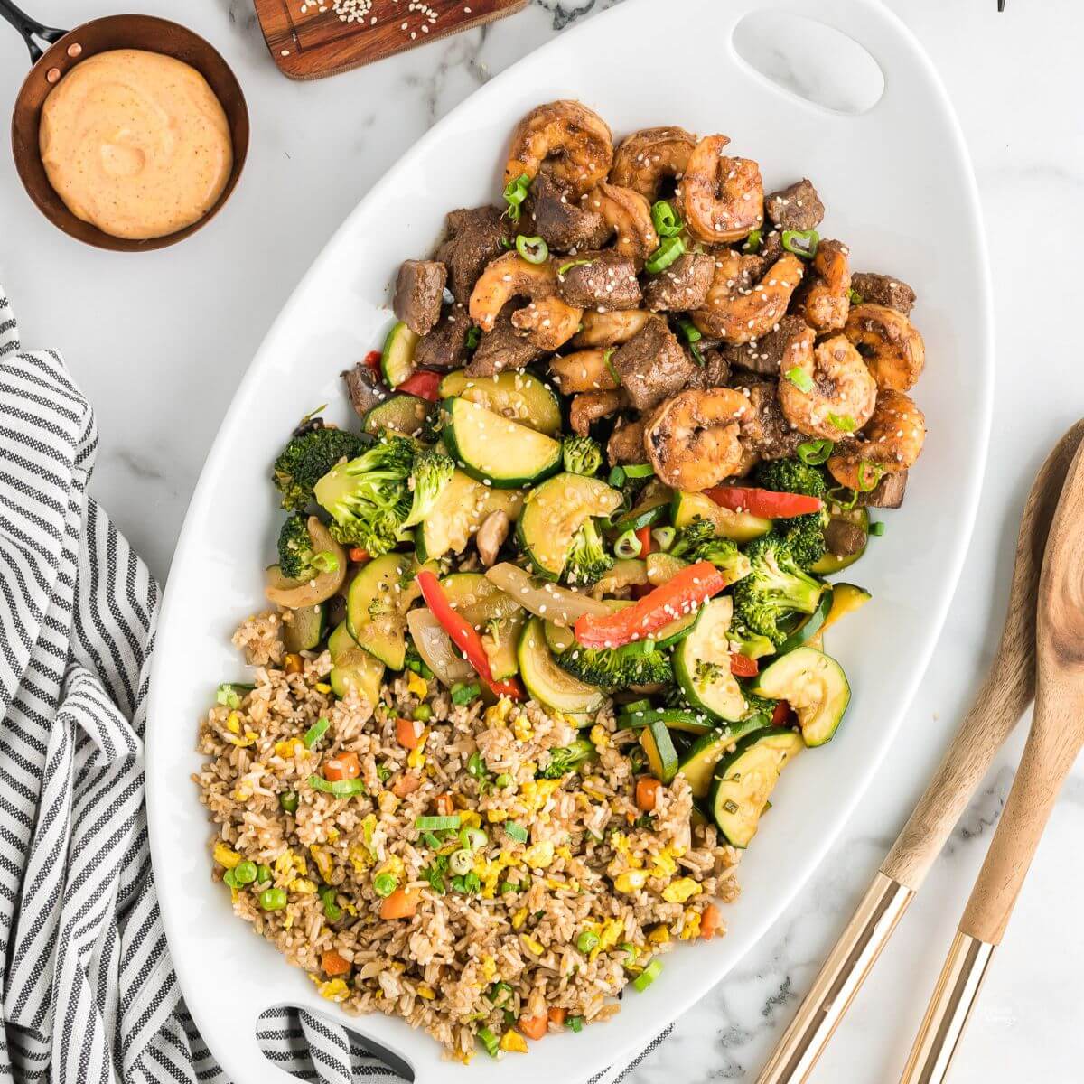 Blackstone Hibachi Steak and Shrimp • The Fresh Cooky