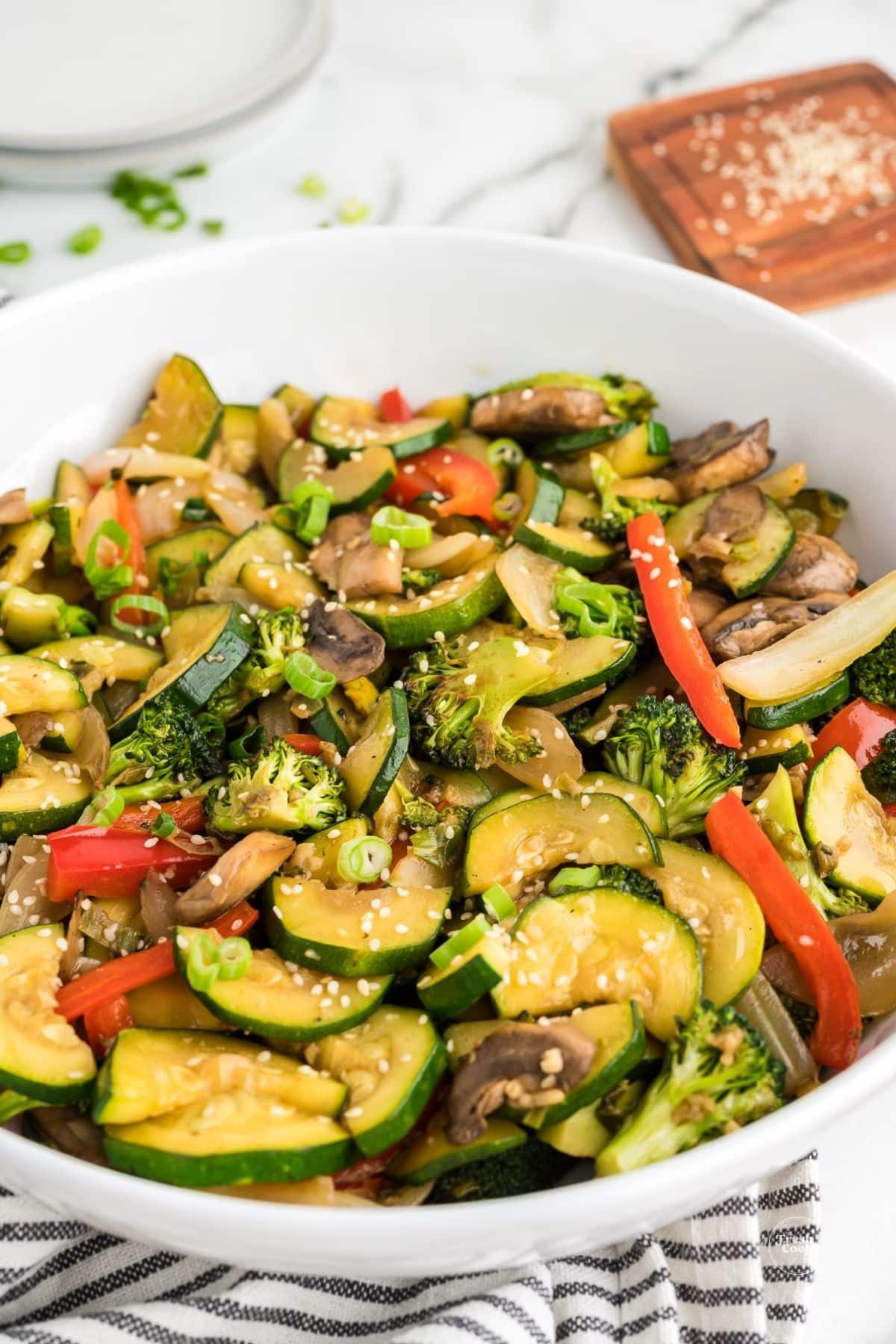 Benihana hibachi vegetables recipe in a bowl.