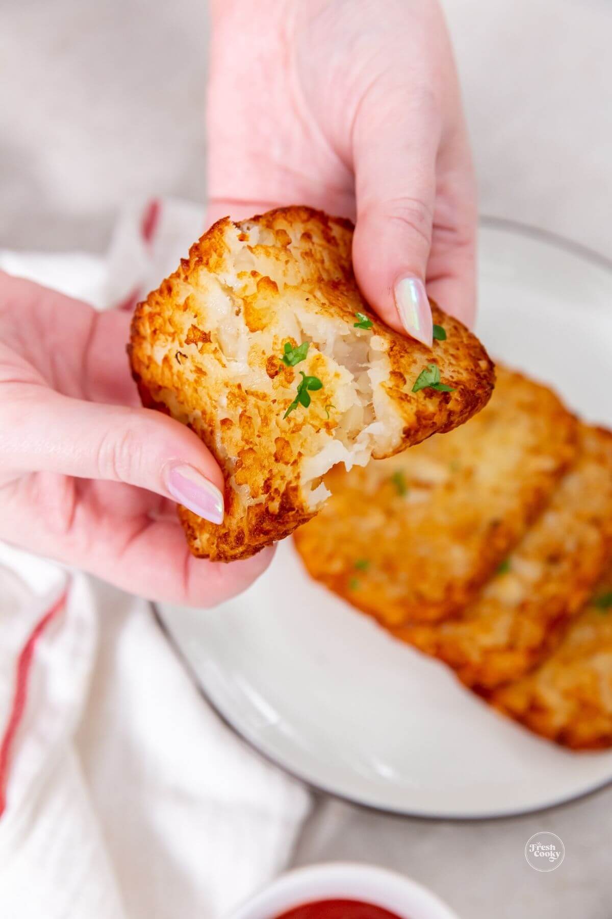 Crispy Air Fryer Frozen Hash Brown Patties (in 10 mins)