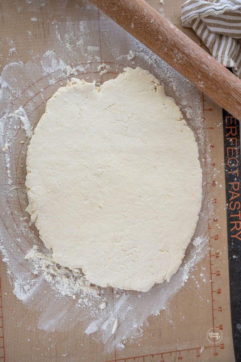 Roll dough to about ½ inch thickness. 