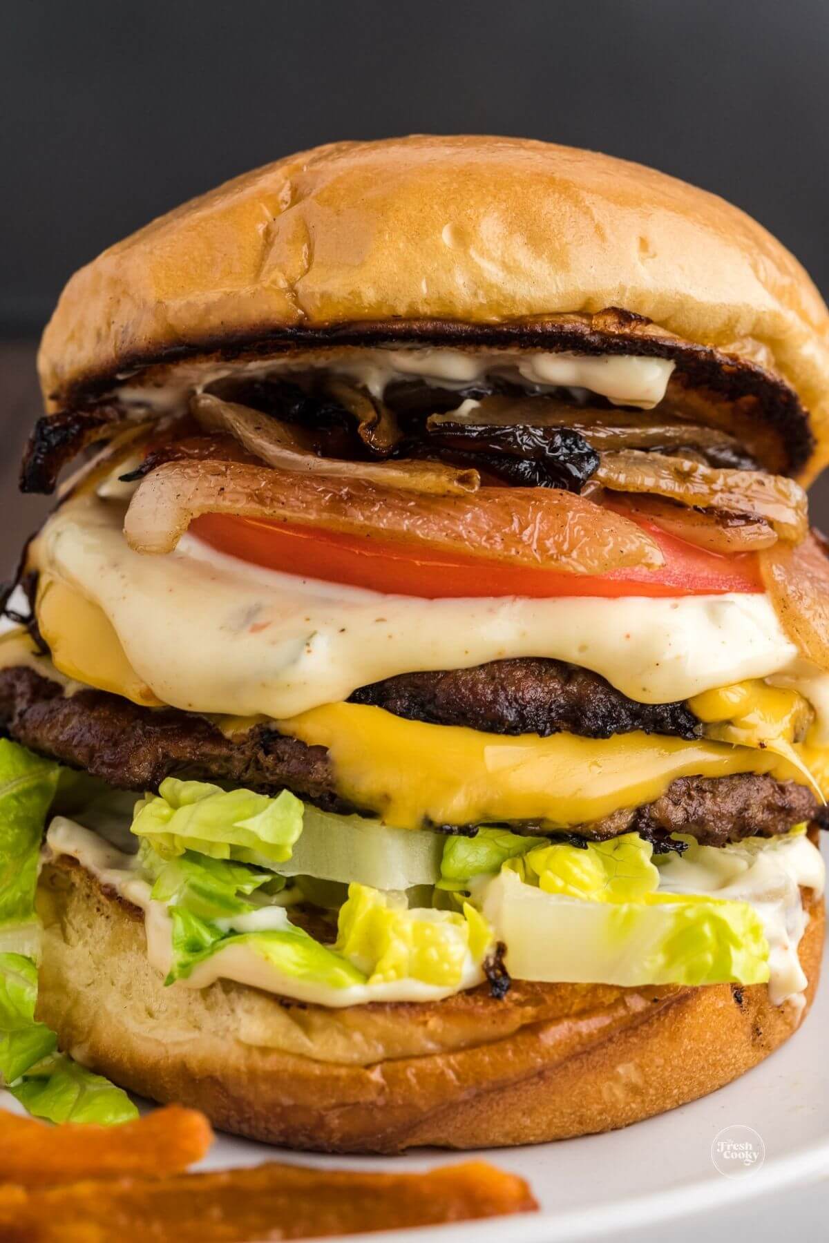 Best Smash Burger Recipe with Onions on a Blackstone • The Fresh Cooky