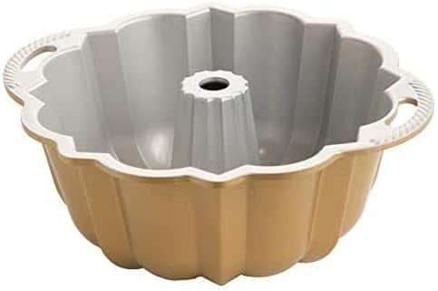 Nordic ware bundt pan, gold.