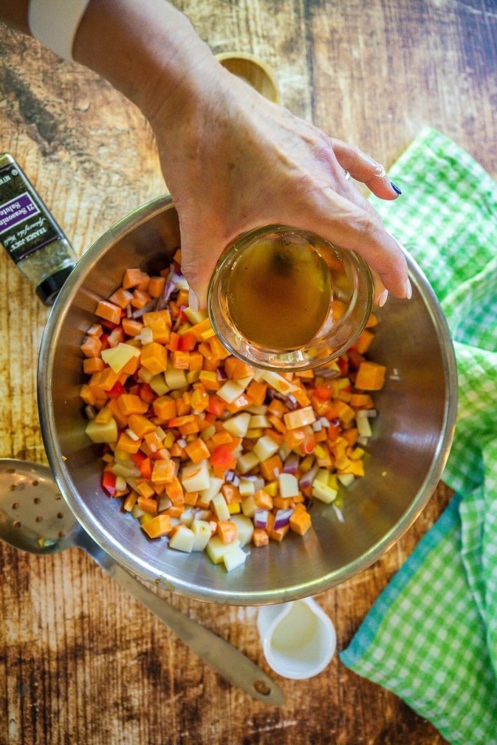 Crispy Diced Potatoes Hash Browns Recipe with Bacon • The Fresh Cooky