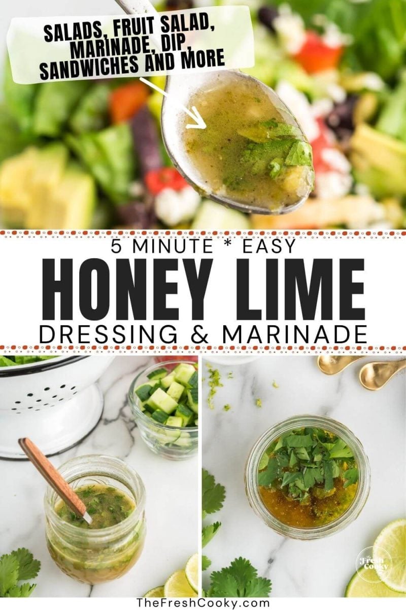 Honey Lime salad dressing and marinade, to pin.