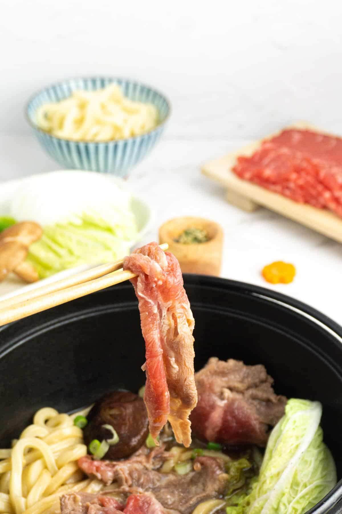 Easy beef sukiyaki.