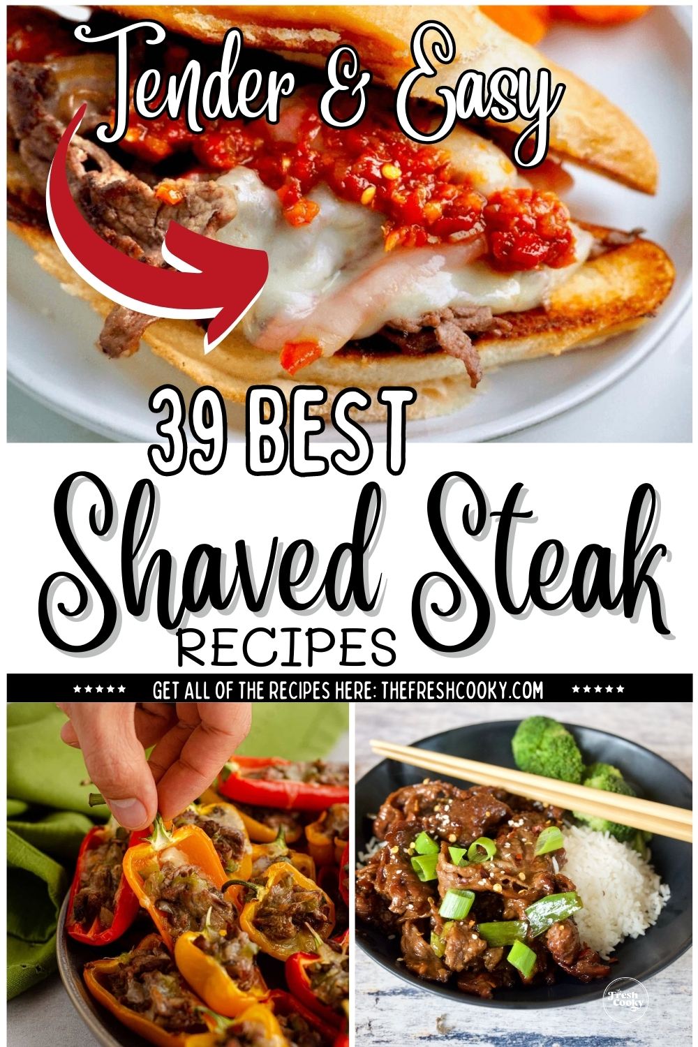 39 of the best shaved steak recipes to try, to pin.