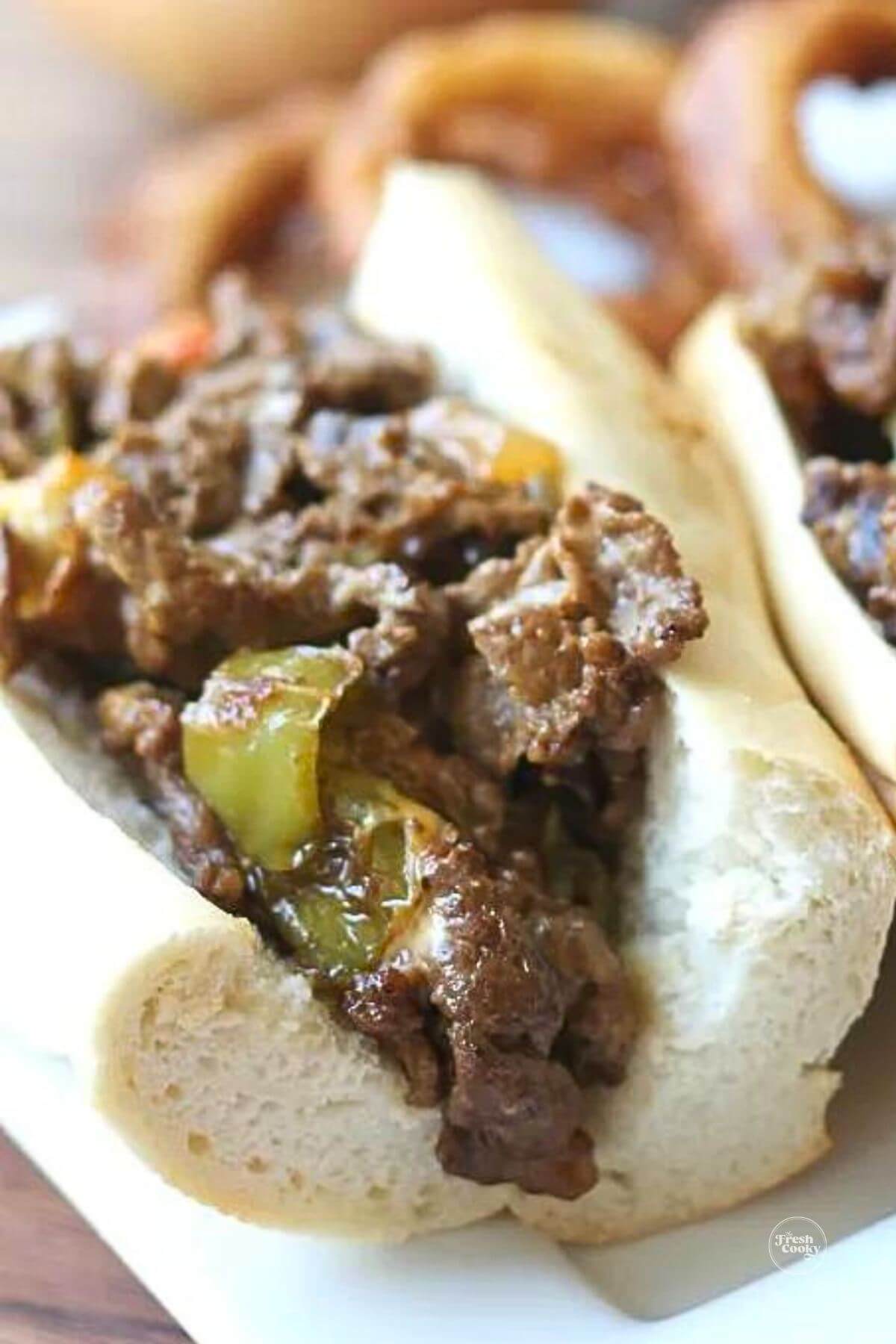 Cajun steak sandwiches.