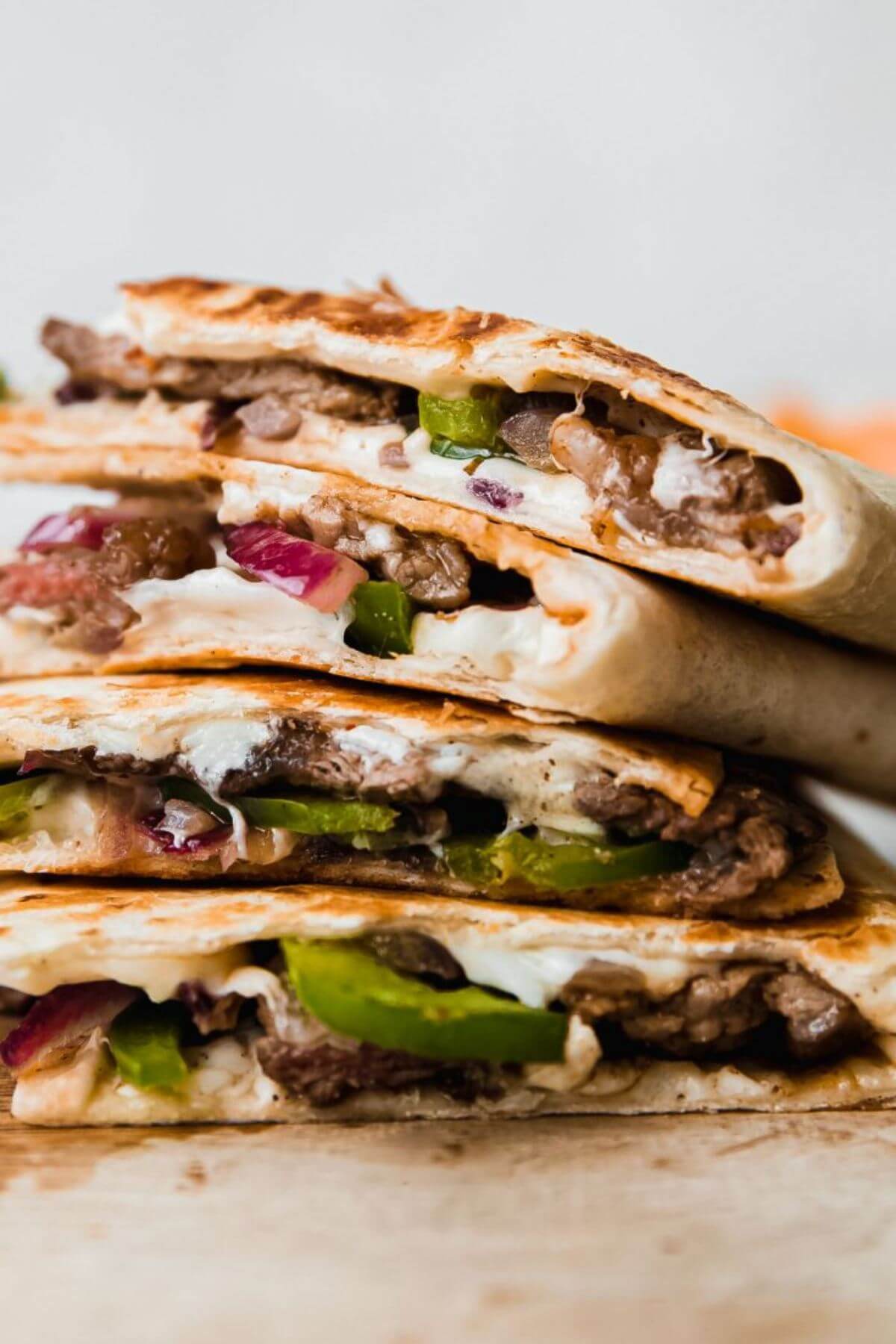 Chipotle steak quesadillas.