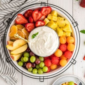 Best 3 ingredient cream cheese fruit dip without marshmallow cream.