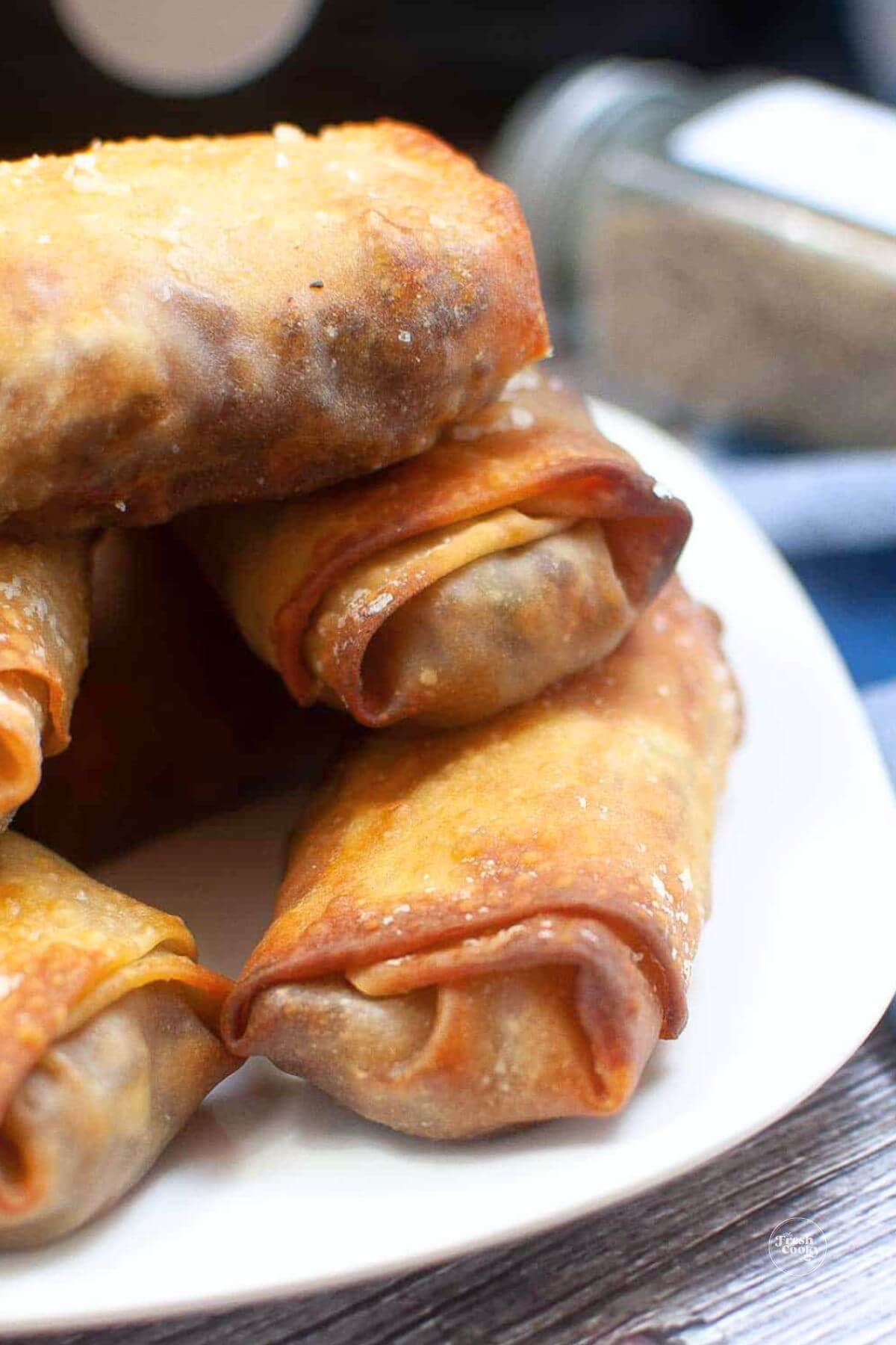 Philly cheesesteak egg rolls.