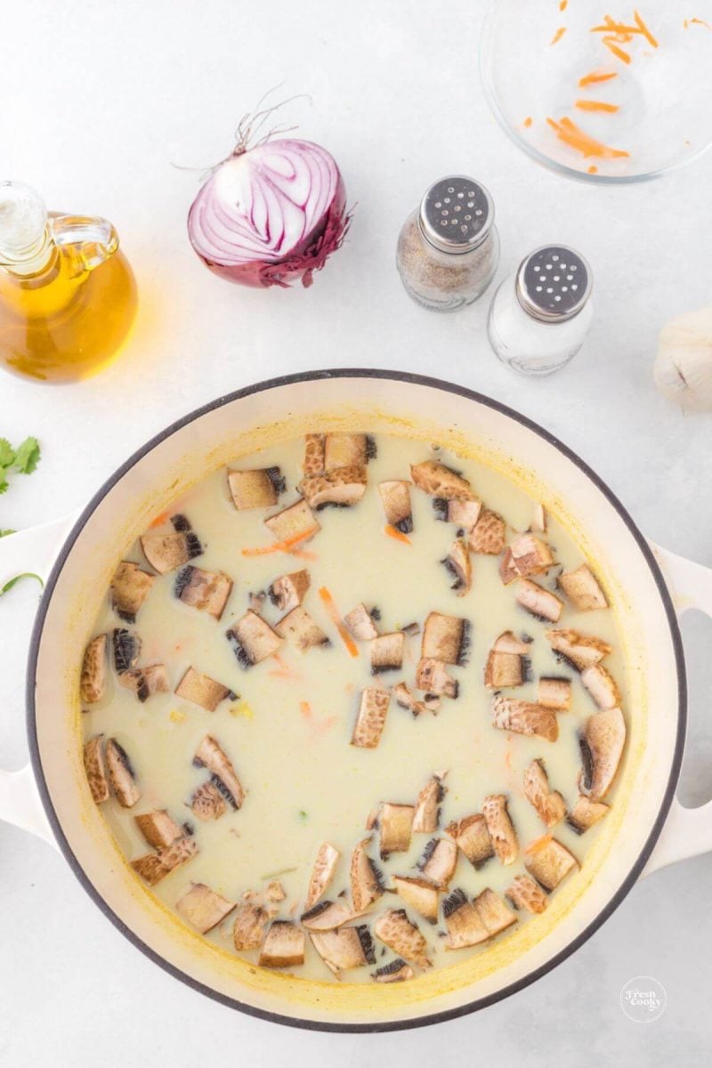 Stir it all together and simmer awhile longer.